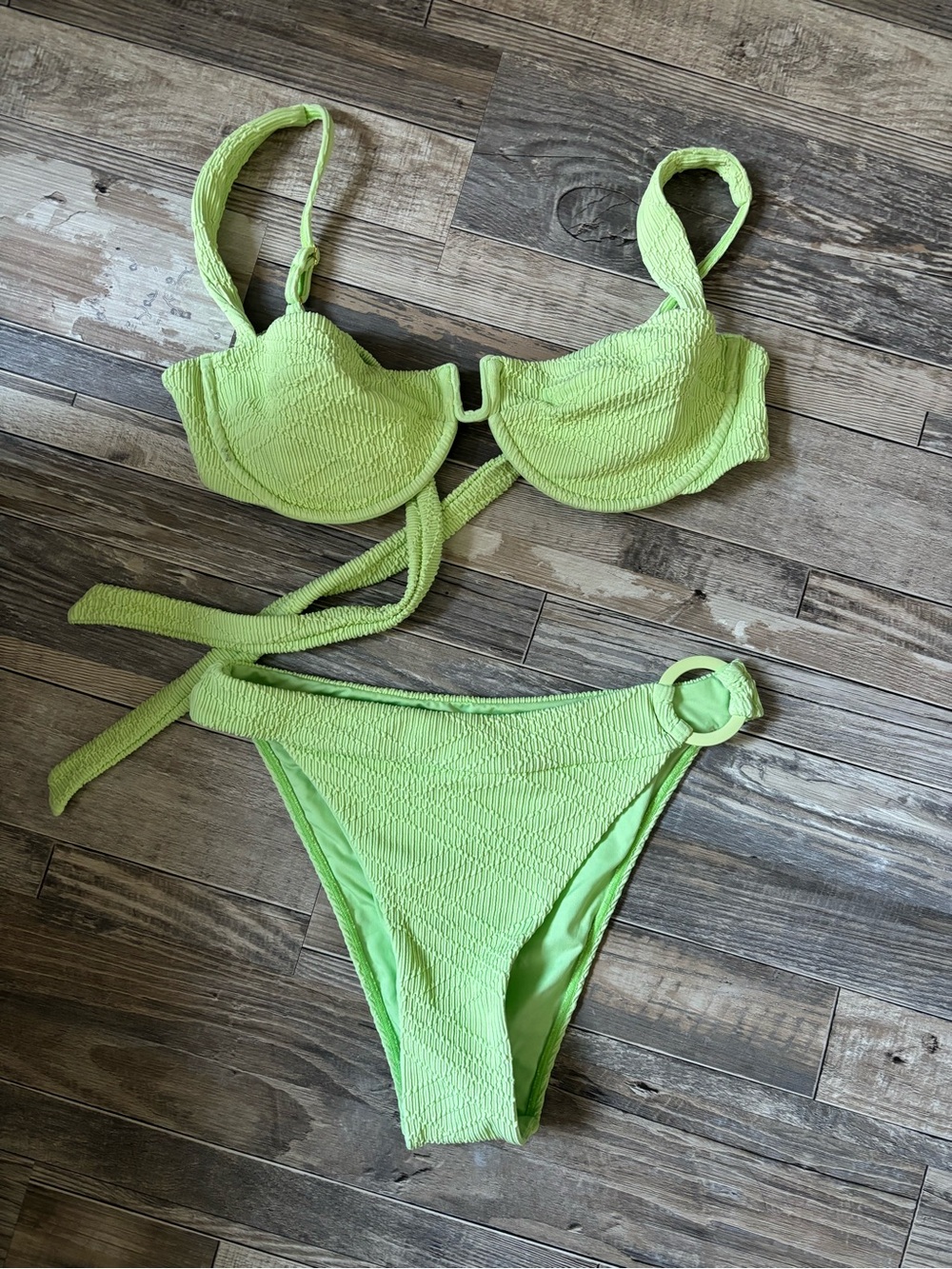 Monday Swimwear Neon Lime Bikini Set